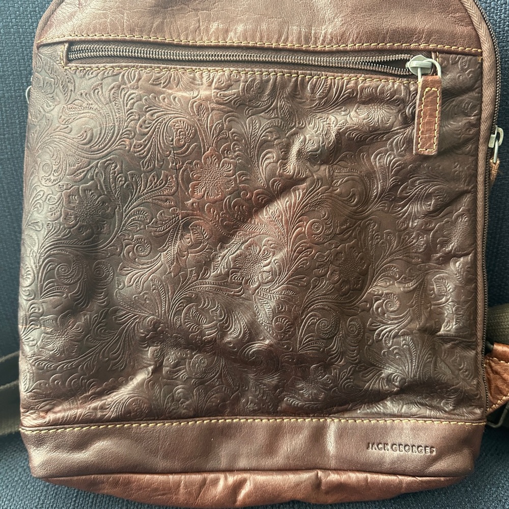 Rustic Dark Brown Purse Backpack - image 3